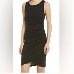 BNWT - TREASURE AND BOND BLACK SLEEVELESS RUCHED DRESS - 2X